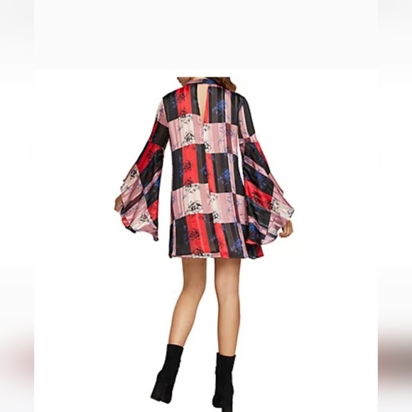 BCBGeneration Flutter Sleeve Flowy Chiffon Dress - Picture 3 of 5